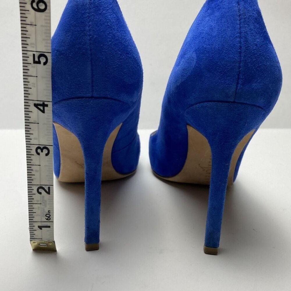 IVANKA TRUMP Royal Blue Suede Pointed Toe Pumps Size 8 - Picture 8 of 10